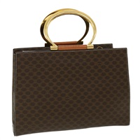 【原宿店限定】セリーヌ CELINE ハンドバッグ マカダムキャンバス PVCレザー ブラウン レディース am3558V