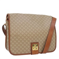 【原宿店限定】セリーヌ CELINE ショルダーバッグ マカダムキャンバス ベージュ ブラウン レディース kk341V