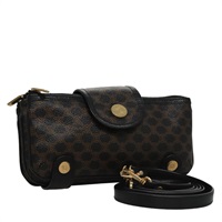 【原宿店限定】セリーヌ CELINE ショルダーバッグ マカダムキャンバス ブラック ブラウン レディース 105799AV