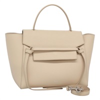 【原宿店限定】セリーヌ CELINE ミニベルトバッグ ハンドバッグ レザー 2way ベージュ ゴールド レディース BD1057AM