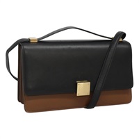 【原宿店限定】セリーヌ CELINE ショルダーバッグ レザー ブラック ゴールド レディース PP261V
