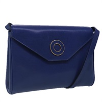 【原宿店限定】セリーヌ CELINE ショルダーバッグ レザー ブルー ゴールド レディース 94799V