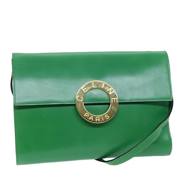 【原宿店限定】セリーヌ CELINE ショルダーバッグ レザー グリーン レディース 75227AV