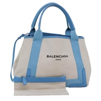 【原宿店限定】バレンシアガ BALENCIAGA ネイビー カバス S ハンドバッグ キャンバス ブルー グレー 339933 レディース ac3029V
