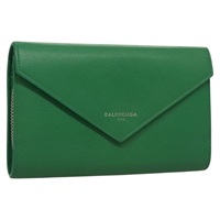 【原宿店限定】バレンシアガ BALENCIAGA ペーパーマニージップアラウンド 財布 レザー グリーン 371661 レディース sw166V