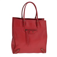 【原宿店限定】バレンシアガ BALENCIAGA トートバッグ レザー レッド 255412 レディース ki5353