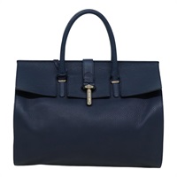 【原宿店限定】バレンシアガ BALENCIAGA チューブラウンド ハンドバッグ レザー ネイビー レディース ki4912V