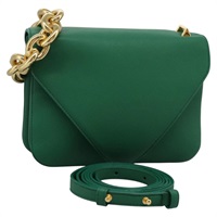 【原宿店限定】ボッテガヴェネタ BOTTEGAVENETA ハンドバッグ チェーン レザー 2way ゴールド グリーン レディース PP350AV