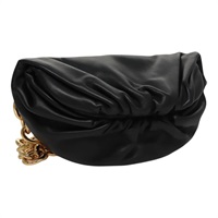 【原宿店限定】ボッテガヴェネタ BOTTEGAVENETA ショルダーバッグ チェーン レザー ブラック ゴールド レディース FF3702M