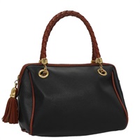 【原宿店限定】ボッテガヴェネタ BOTTEGAVENETA ハンドバッグ PVCキャンバス ブラック ブラウン レディース 92871
