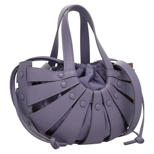 【原宿店限定】ボッテガヴェネタ BOTTEGAVENETA シェル ショルダーバッグ レザー パープル レディース BD1058AV