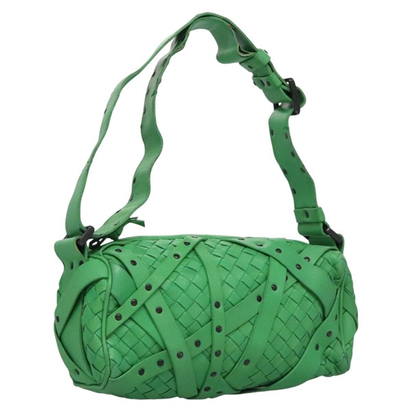 【原宿店限定】ボッテガヴェネタ BOTTEGAVENETA ショルダーバッグ イントレチャート レザー グリーン レディース EC612V