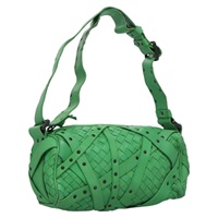 【原宿店限定】ボッテガヴェネタ BOTTEGAVENETA ショルダーバッグ イントレチャート レザー グリーン レディース EC612V