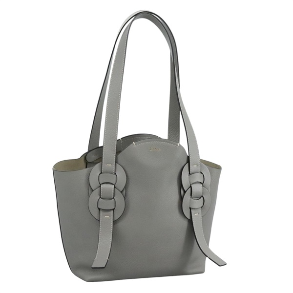 【原宿店限定】クロエ Chloe ダリル トートバッグ レザー グレー ゴールド レディース ki5336V