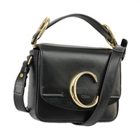 【原宿店限定】クロエ Chloe ハンドバッグ ミニ レザー 2way ブラック ゴールド レディース am7172V