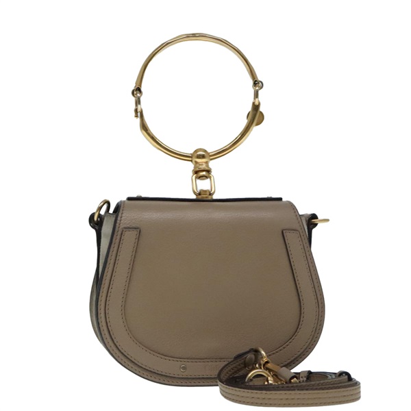 【原宿店限定】クロエ Chloe ナイル ハンドバッグ レザー 2way ブラウン ゴールド レディース 89736V