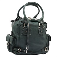 【原宿店限定】クロエ Chloe パディントン ショルダーバッグ レザー グリーン シルバー レディース 113085V