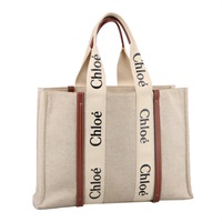 【原宿店限定】クロエ Chloe トートバッグ キャンバス レザー ベージュ ブラウン レディース ki5211V