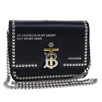 【原宿店限定】バーバリー BURBERRY ショルダーバッグ チェーン レザー ブラック レディース 106254V