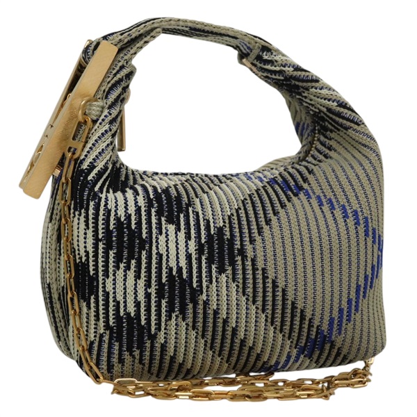 【原宿店限定】バーバリー BURBERRY ハンドバッグ ミニペグ　ダッフルバッグ チェーン グレー レディース 107507SV