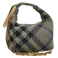 【原宿店限定】バーバリー BURBERRY ハンドバッグ ミニペグ　ダッフルバッグ チェーン グレー レディース 107507SV
