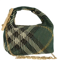 【原宿店限定】バーバリー BURBERRY ハンドバッグ ミニペグ　ダッフルバッグ チェーン グリーン レディース 98935SV