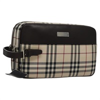 【原宿店限定】バーバリー BURBERRY クラッチバッグ ノバチェック ナイロン ベージュ レディース BA224AV