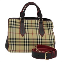 【原宿店限定】バーバリー BURBERRY ハンドバッグ ノバチェック キャンバス 2way ベージュ レディース 116123V