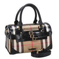 【原宿店限定】バーバリー BURBERRY ハンドバッグ ノバチェック キャンバス 2way ベージュ ブラック レディース 103293AV