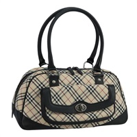 【原宿店限定】バーバリー BURBERRY ショルダーバッグ ノバチェック  キャンバス レザー ベージュ レディース 111365V