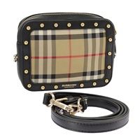 【原宿店限定】バーバリー BURBERRY ショルダーバッグ ノバチェック ナイロン レザー ベージュ レディース 100155V