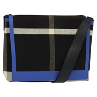 【原宿店限定】バーバリー BURBERRY ショルダーバッグ キャンバス ブラック ブルー レディース BD741V