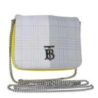 【原宿店限定】バーバリー BURBERRY ショルダーバッグ TB チェーン レザー ホワイト イエロー レディース 102462V