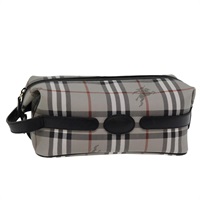 【原宿店限定】バーバリーズ Burberrys クラッチバッグ ノバチェック PVC グレー レディース 77007V