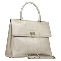 【原宿店限定】サルヴァトーレフェラガモ Salvatore Ferragamo ハンドバッグ ガンチーニ レザー 2way ゴールド レディース BD137SV