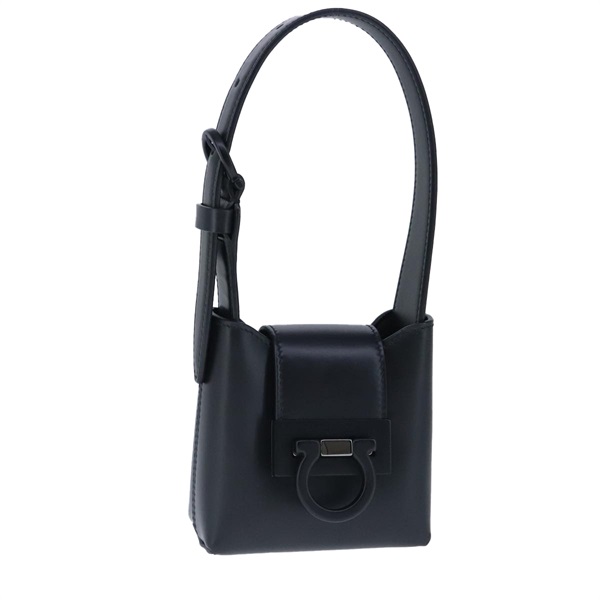 【原宿店限定】サルヴァトーレフェラガモ Salvatore Ferragamo ハンドバッグ ガンチーニ レザー ブラック レディース 100624V