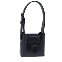 【原宿店限定】サルヴァトーレフェラガモ Salvatore Ferragamo ハンドバッグ ガンチーニ レザー ブラック レディース 100624V