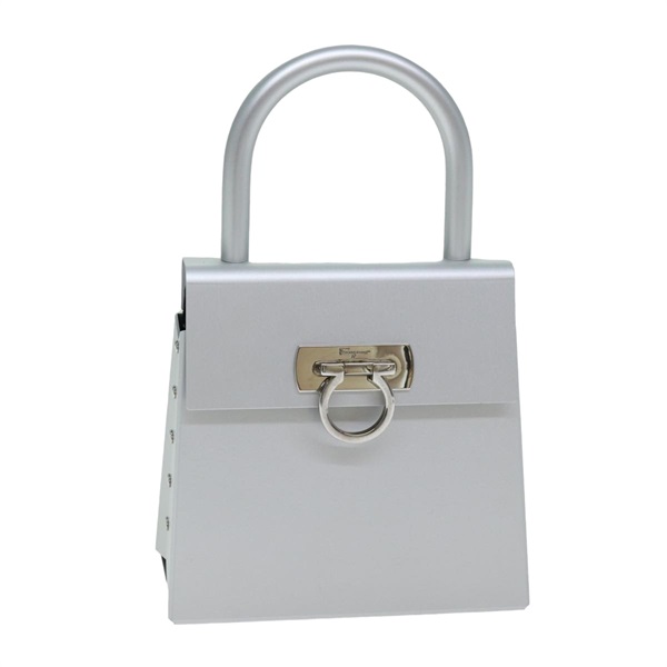 【原宿店限定】サルヴァトーレフェラガモ Salvatore Ferragamo ハンドバッグ ガンチーニ ステンレス シルバー レディース 81633AV