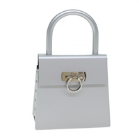 【原宿店限定】サルヴァトーレフェラガモ Salvatore Ferragamo ハンドバッグ ガンチーニ ステンレス シルバー レディース 81633AV