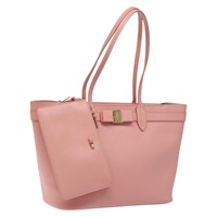 【原宿店限定】サルヴァトーレフェラガモ Salvatore Ferragamo ショルダーバッグ レザー ピンク ゴールド レディース MX166V
