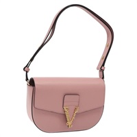 【原宿店限定】ヴェルサーチ VERSACE ショルダーバッグ レザー ピンク ゴールド レディース BD1083