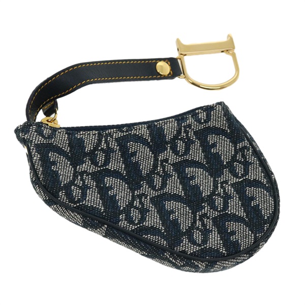 【原宿店限定】クリスチャンディオール Christian Dior コインケース トロッターキャンバス サドル ネイビー レディース am3626V
