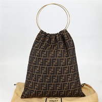【原宿店限定】フェンディ FENDI ハンドバッグ ズッカキャンバス ブラウン ブラック レディース 123696V