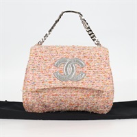 【原宿店限定】シャネル CHANEL ハンドバッグ チェーン ツイード ピンク レディース 124011AV