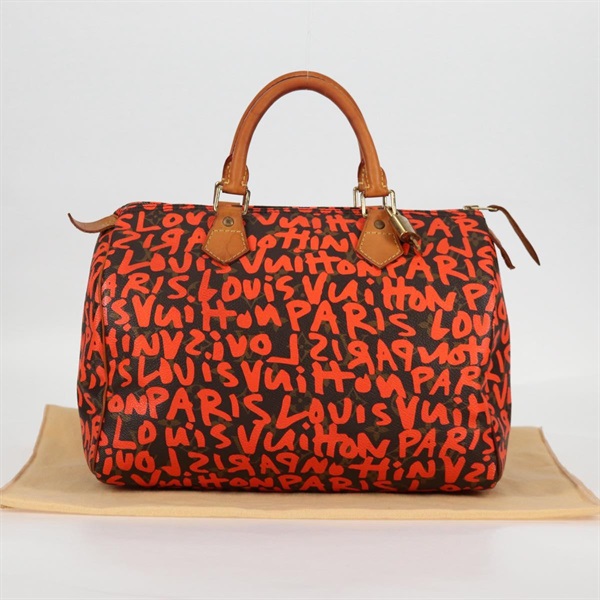 【原宿店限定】ルイ・ヴィトン LOUIS VUITTON スピーディ30 ハンドバッグ モノグラムグラフィティ オレンジ M93705 レディース 124885AV