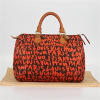【原宿店限定】ルイ・ヴィトン LOUIS VUITTON スピーディ30 ハンドバッグ モノグラムグラフィティ オレンジ M93705 レディース 124885AV