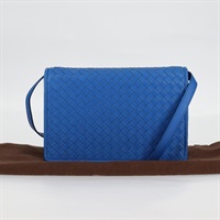 【原宿店限定】ボッテガヴェネタ BOTTEGAVENETA ショルダーバッグ イントレチャート レザー ブルー レディース 123018AV