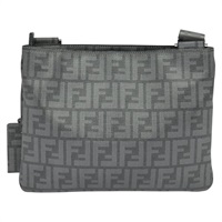 【原宿店限定】フェンディ FENDI ショルダーバッグ ズッカキャンバス PVC グレー シルバー レディース 123589V