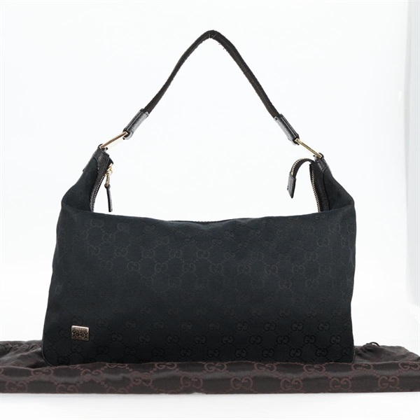【原宿店限定】グッチ GUCCI ショルダーバッグ GGキャンバス ブラック ゴールド 146243 レディース 124500V