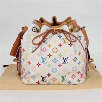 【原宿店限定】ルイ・ヴィトン LOUIS VUITTON プチノエ ショルダーバッグ モノグラム マルチカラー ホワイト M42229 レディース BA2116V
